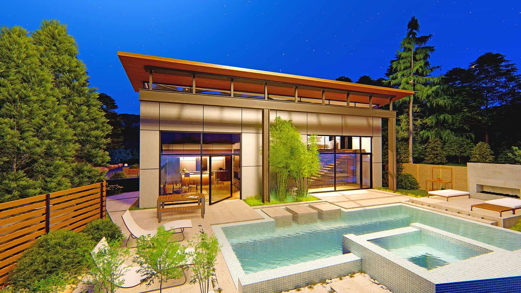Modern house with pool