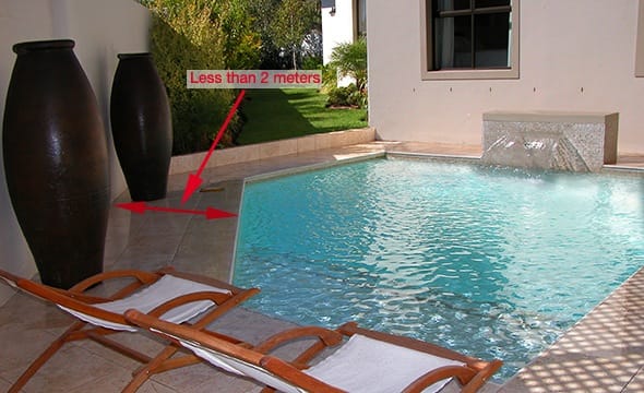 A Pool Closer Than 2 Meters If you want to build a pool closer than 2 meters from your boundary, then you will need plans.