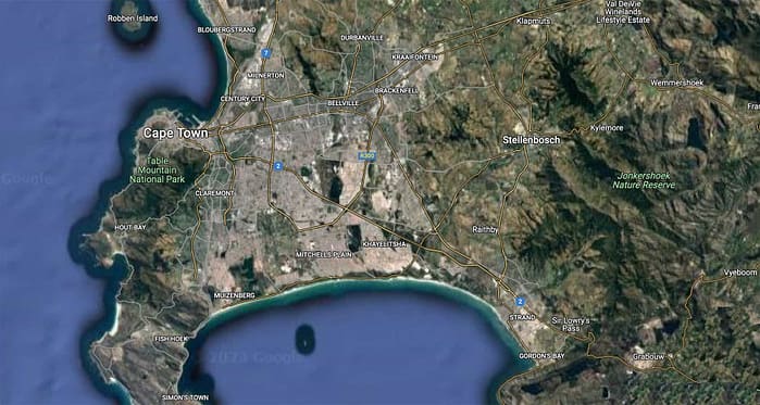 Zoning in Cape Town Sat Pic