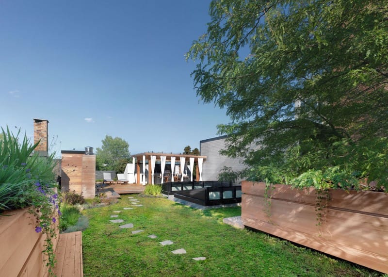 A stunning "green roof" designed by Canadian, Martine Brisson, creates and environment that defies the fact that it is actually on a rooftop. Photo: Martine Brisson.